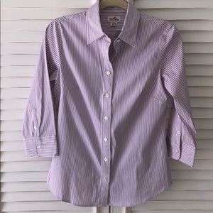 J.Crew Stretch Striped Dress Shirt 3/4 Sleeve